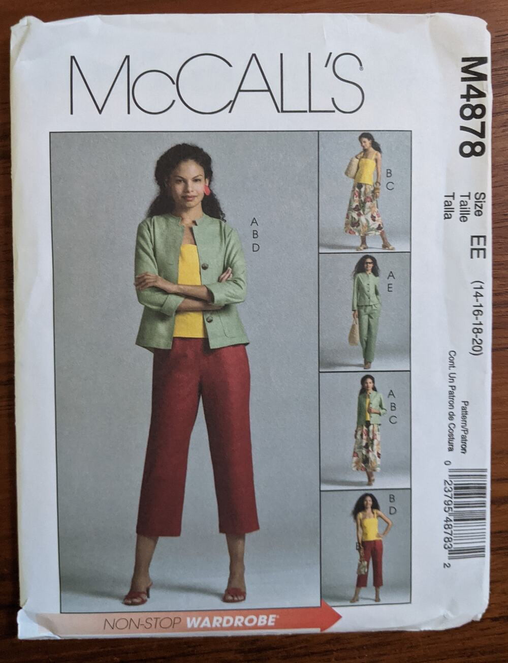 UNCUT McCalls Pattern M4878 Size 14-20